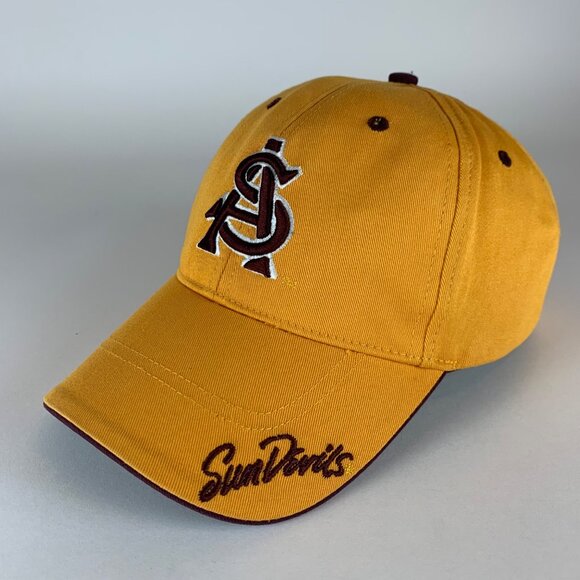 Arizona State Sun Devils NCAA Gold Twin Enterprise Strapback Adjustable Hat - Picture 1 of 6